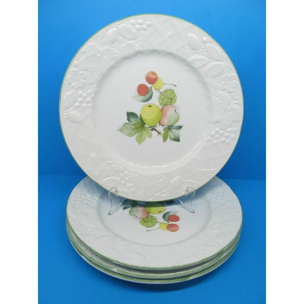 Mikasa English Countryside Fruit Cove Set Of 4 Embossed 11